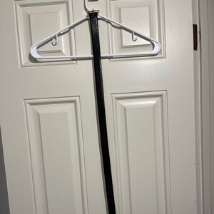 Banana Republic black patent faux alligator belt XS